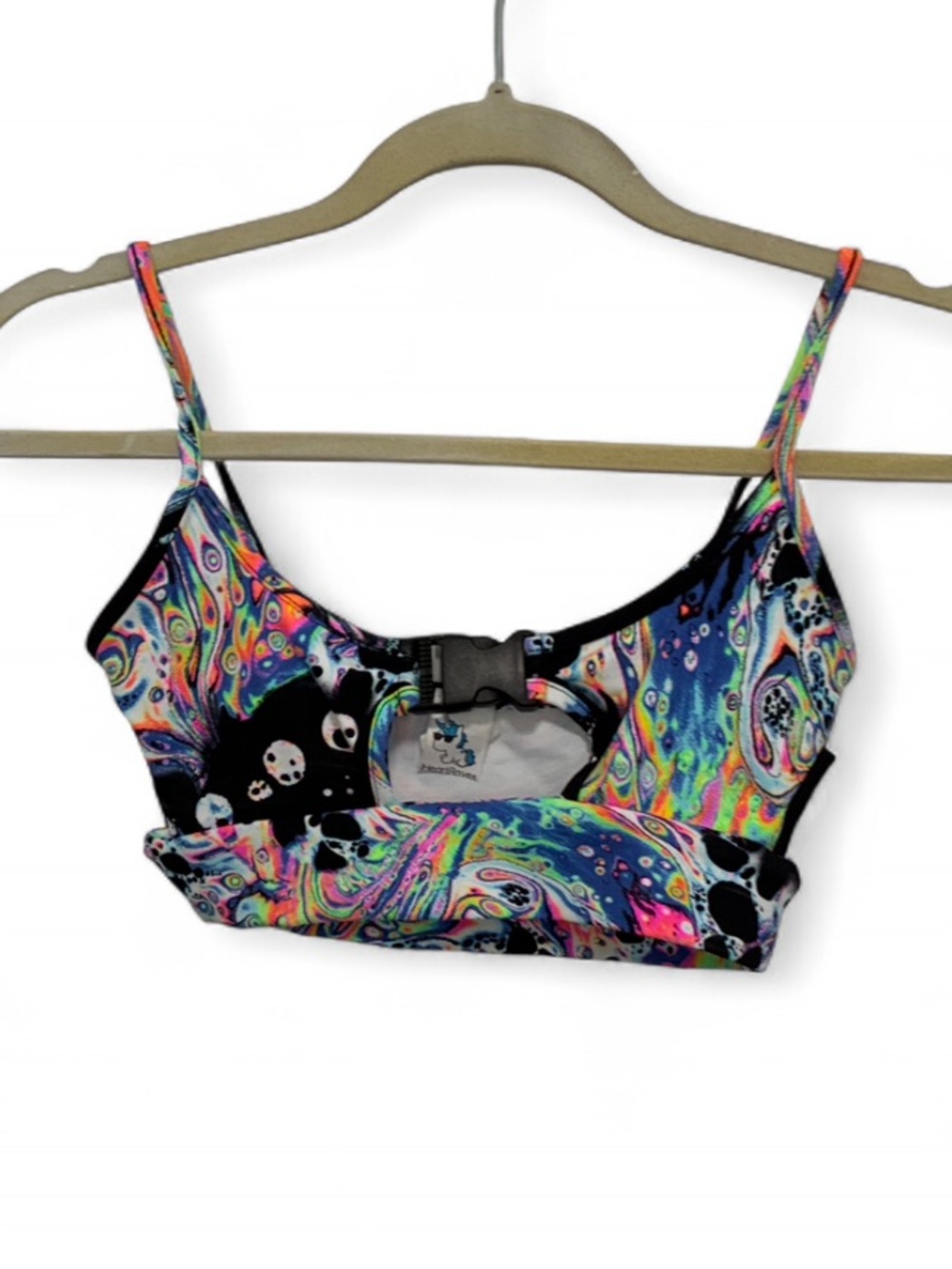 IHeartRaves Tie Dye Buckle Bralette